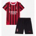 Echipament fotbal AC Milan Alvaro Morata #7 Tricou Acasa 2024-25 pentru copii maneca scurta (+ Pantaloni scurti)